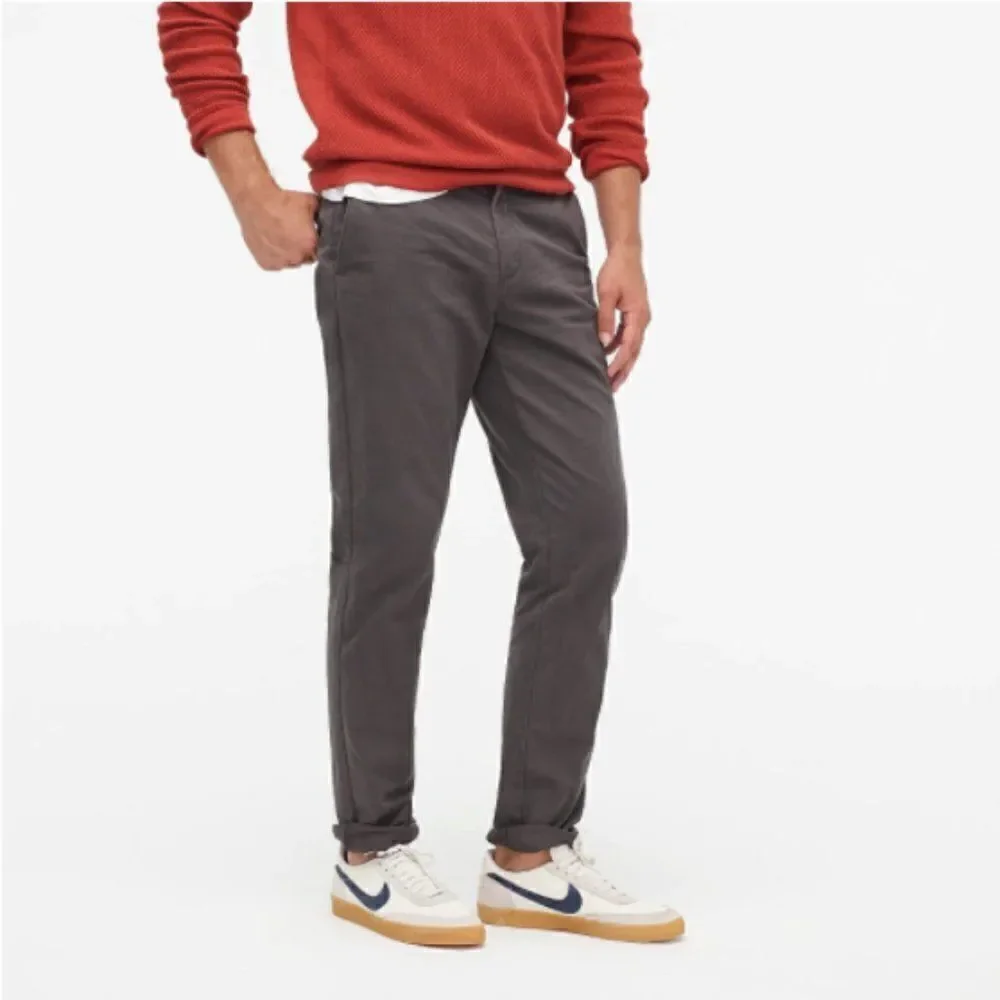 J. Crew Gray Straight-Fit Pant in Broken-in Chino